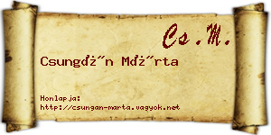 Csungán Márta névjegykártya
